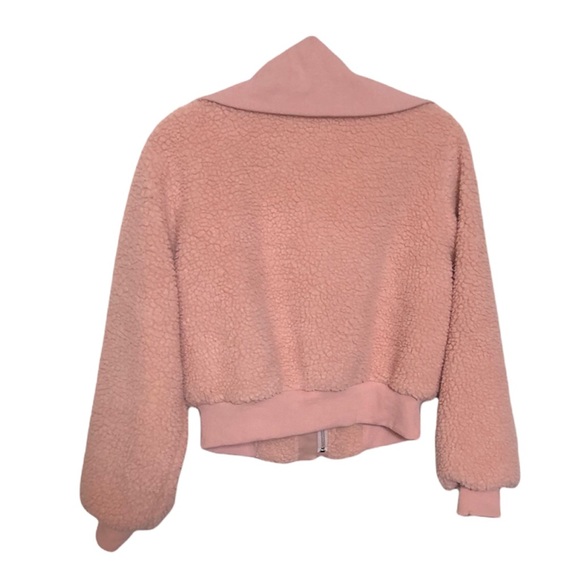 FOREVER 21 PINK / BLUSH SHERPA JACKET - Picture 3 of 4